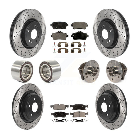 Front Rear Hub Bearing Coat Brake Rotor Pad Shoe Kit (10Pc) For Mercedes-Benz ML350 ML250 KBB-115822