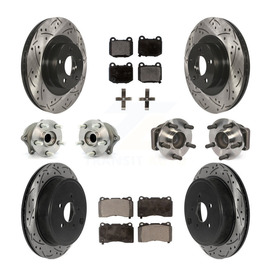 Front Rear Hub Bearing Coat Brake Rotor Pads Kit (10Pc) For Toyota 86 TRD Special Edition KBB-115953