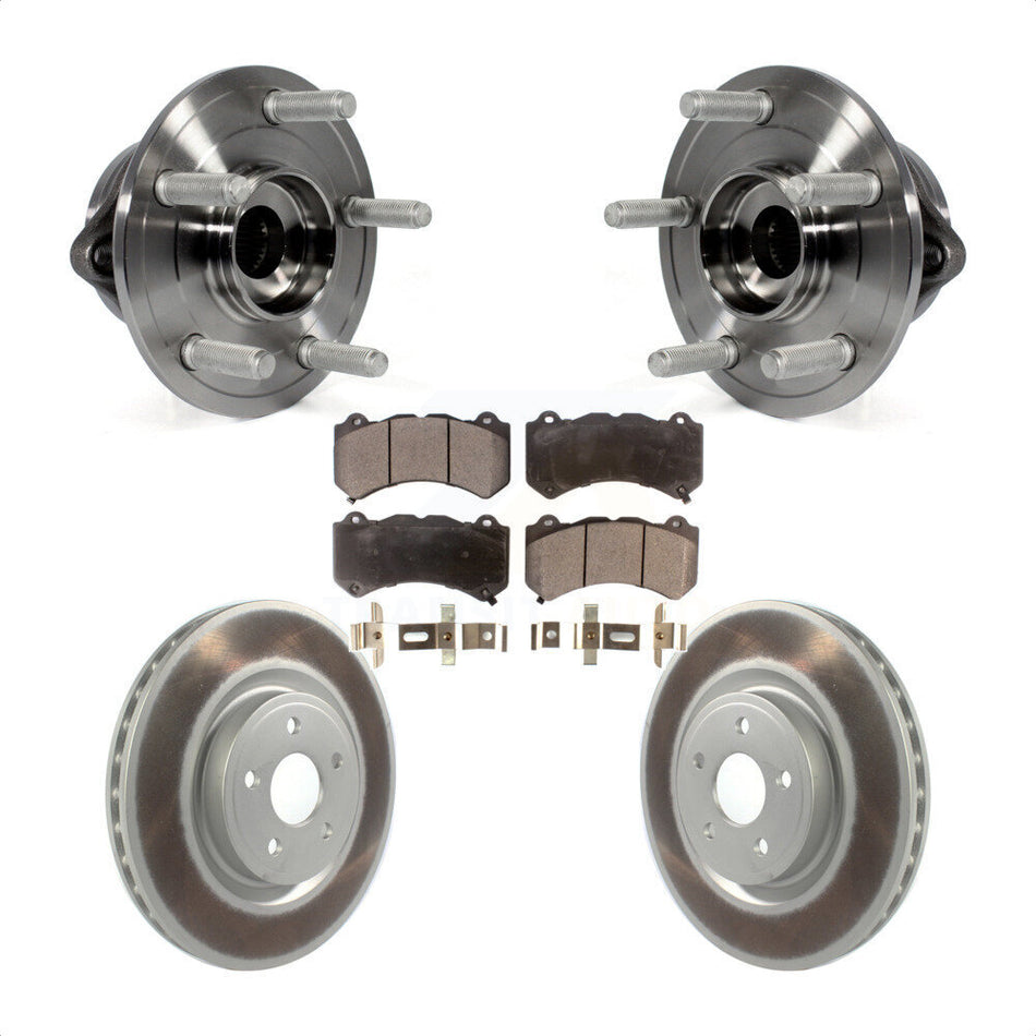 Front Hub Bearing Assembly With Coated Disc Brake Rotors And Ceramic Pads Kit For Jeep Grand Cherokee Dodge Durango KBB-116135
