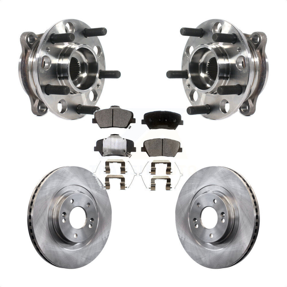 Front Hub Bearing Assembly With Disc Brake Rotors And Semi-Metallic Pads Kit For Kia Sorento Hyundai Santa Fe Sport KBB-116153