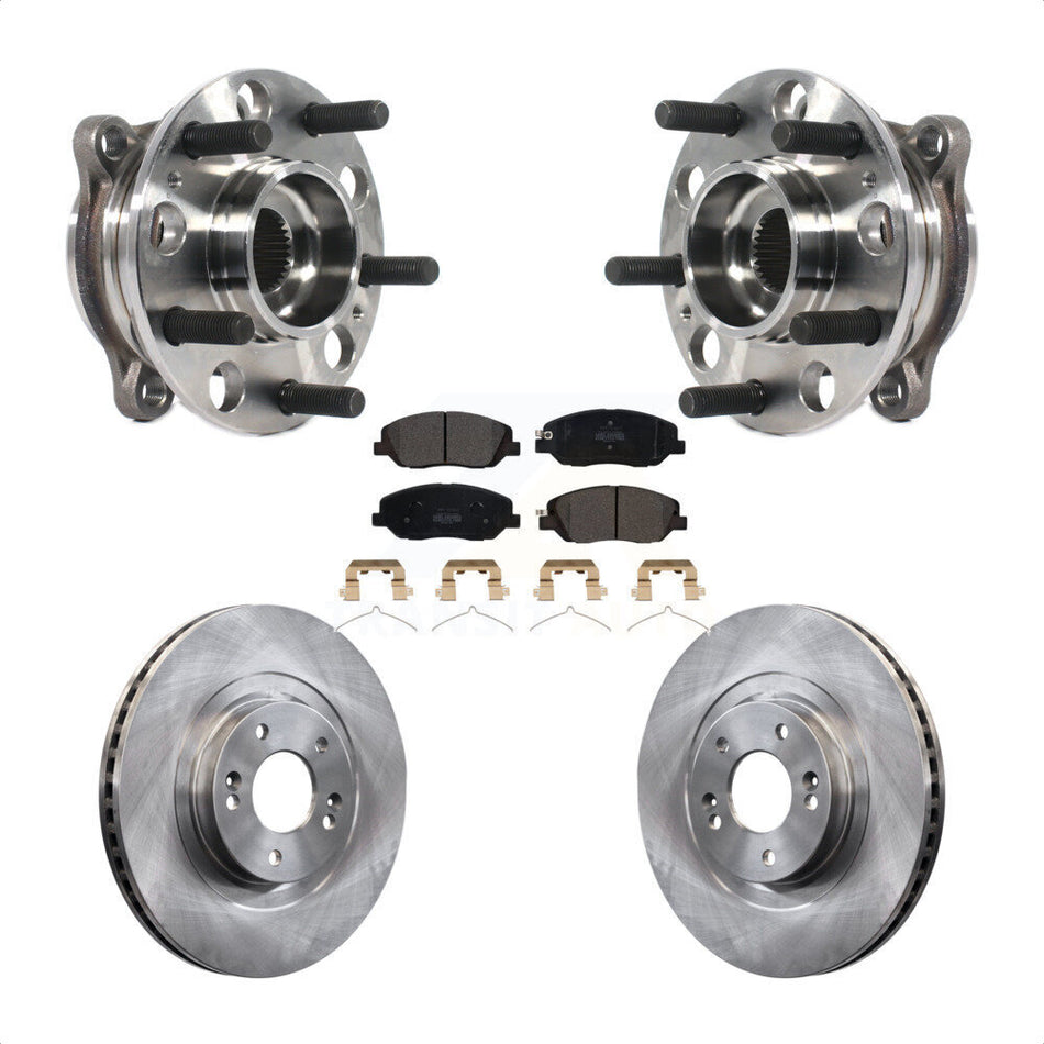 Front Hub Bearing Assembly With Disc Brake Rotors And Semi-Metallic Pads Kit For Hyundai Santa Fe XL KBB-116154