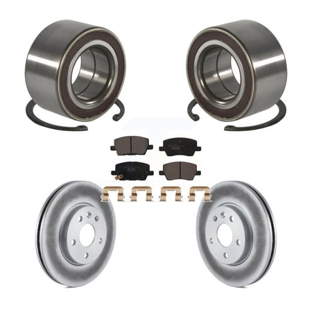 Front Wheel Bearing Coated Disc Brake Rotors And Pads Kit For 2018-2020 Chevrolet Sonic KBB-116520