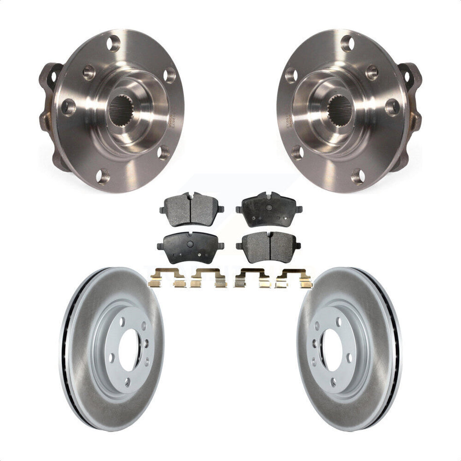 Front Hub Bearing Assembly With Coated Disc Brake Rotors And Semi-Metallic Pads Kit For Mini Cooper Countryman Paceman KBB-116892