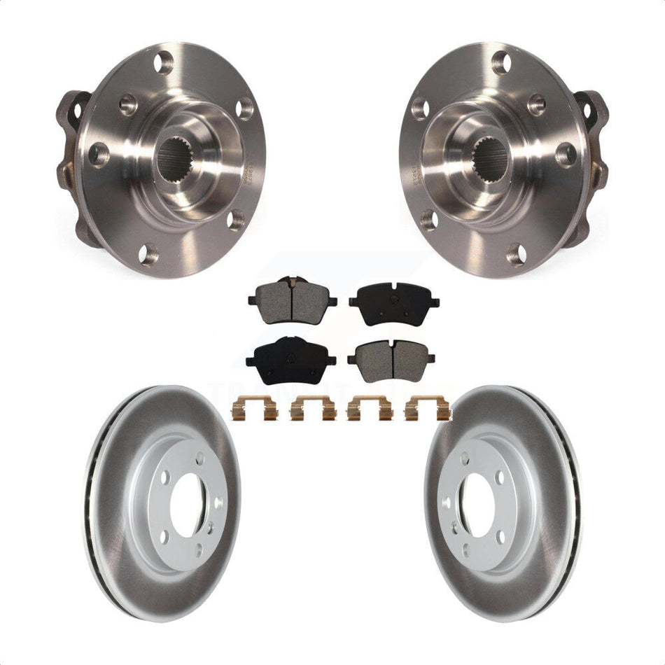Front Hub Bearing Assembly With Coated Disc Brake Rotors And Semi-Metallic Pads Kit For Mini Cooper Countryman Paceman KBB-116912