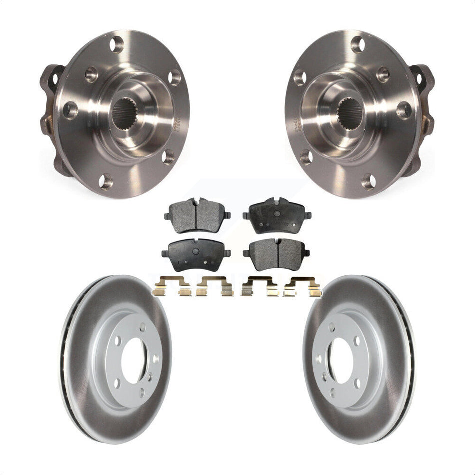 Front Hub Bearing Assembly With Coated Disc Brake Rotors And Ceramic Pads Kit For Mini Cooper Countryman Paceman KBB-116936