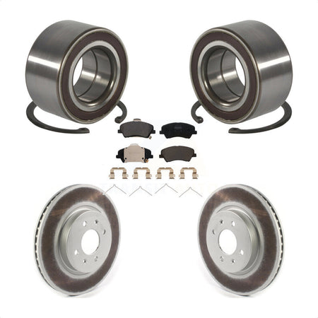 Front Wheel Bearing Coated Disc Brake Rotors And Pads Kit For Kia Rio Hyundai Accent KBB-117031