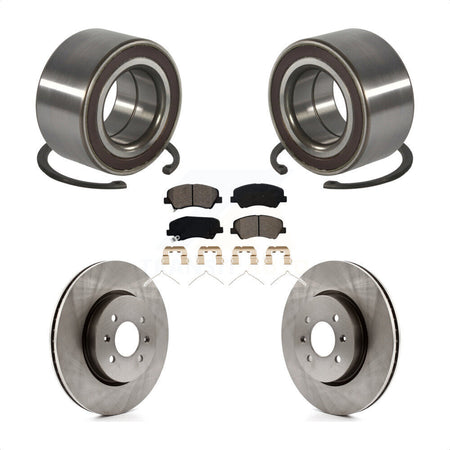 Front Wheel Bearing Disc Brake Rotor And Semi-Metallic Pad Kit For Kia Rio Hyundai Accent KBB-117039