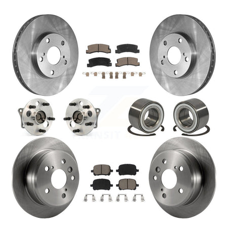 Front Rear Hub Bearing Brake Rotor And Pad Kit (10Pc) For Toyota Camry Solara Lexus ES300 KBB-117269