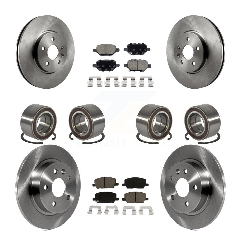 Front Rear Bearing Disc Brake Rotor & Pads Kit (10Pc) For Buick Encore Chevrolet Trax AWD KBB-117376