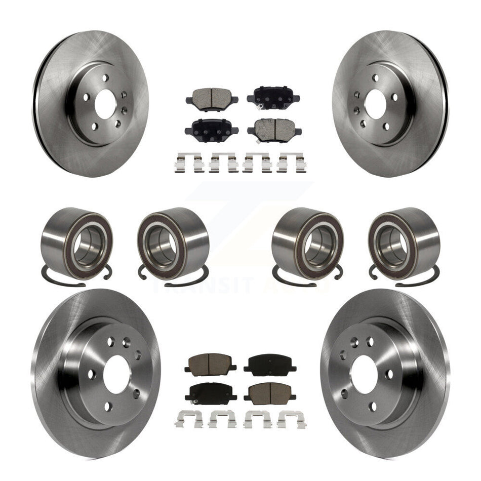 Front Rear Bearing Disc Brake Rotor & Pads Kit (10Pc) For Buick Encore Chevrolet Trax AWD KBB-117376