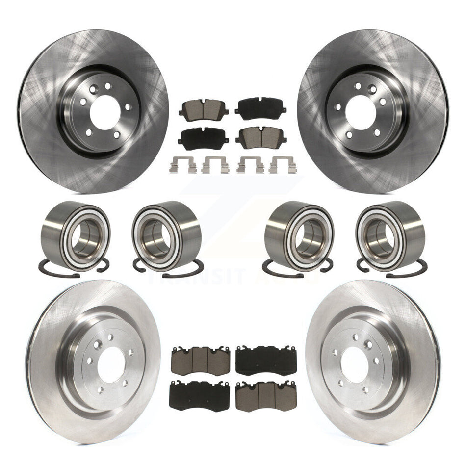 Front Rear Wheel Bearings Disc Brake Rotors And Ceramic Pads Kit (10Pc) For Land Rover Range Sport KBB-117383