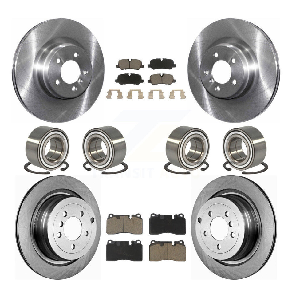 Front Rear Bearing Brake Rotor Pad Kit (10Pc) For 2006-2009 Land Rover Range Supercharged KBB-117420