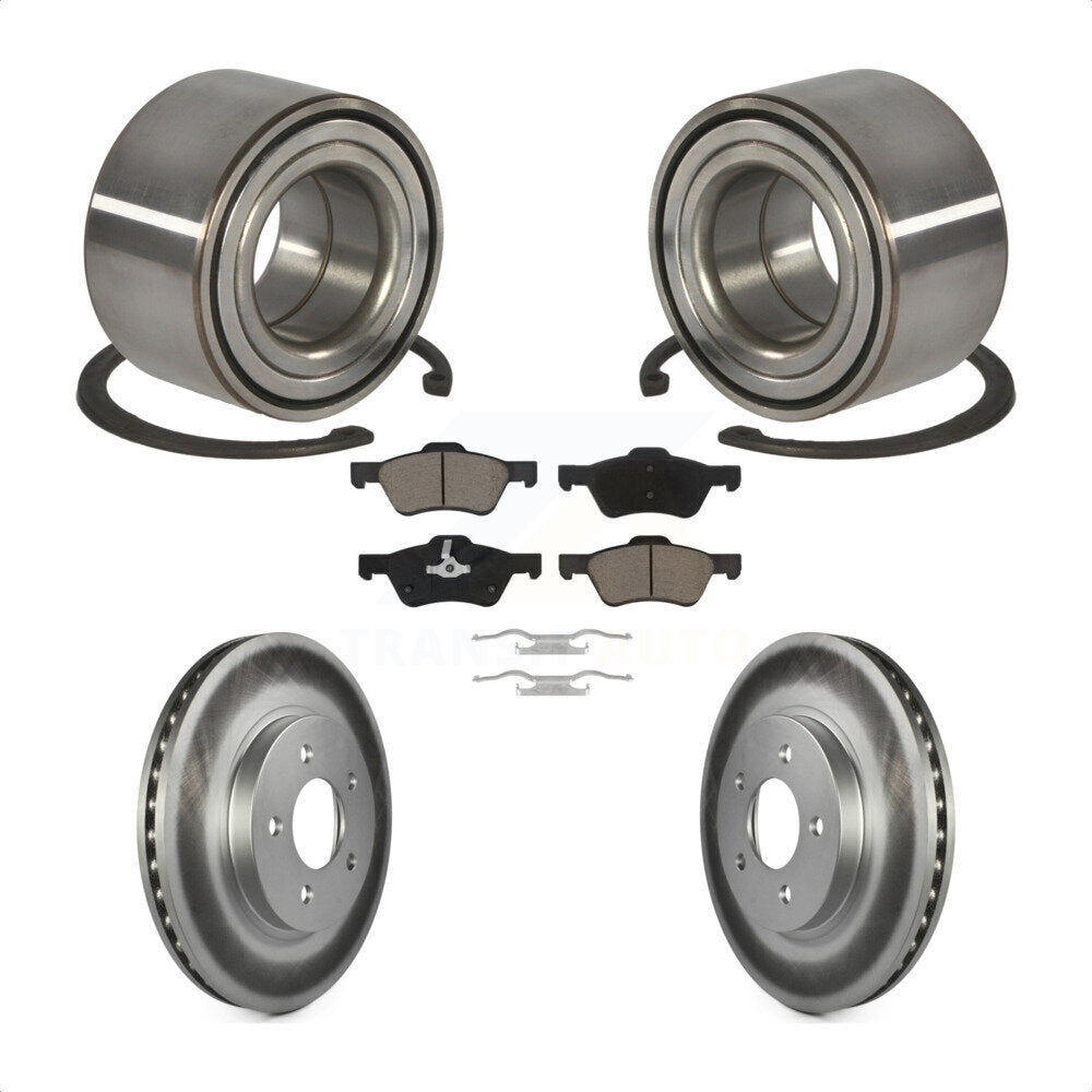 Front Wheel Bearing Coated Disc Brake Rotors And Pads Kit For Ford Escape Mercury Mariner KBB-118144