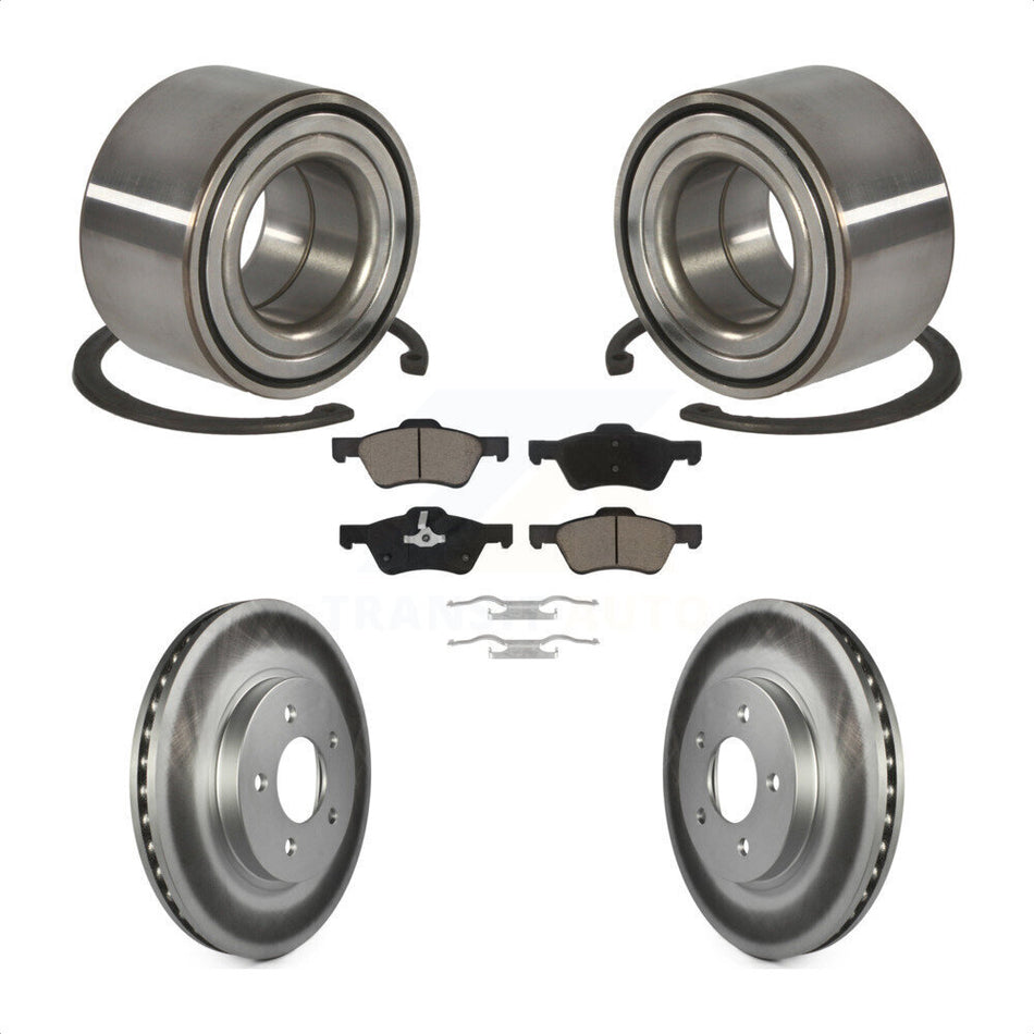 Front Wheel Bearing Coated Disc Brake Rotors And Pads Kit For Ford Escape Mercury Mariner KBB-118144