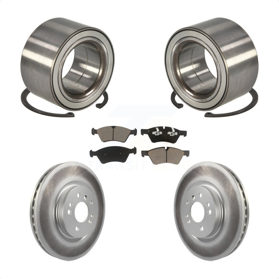 Front Wheel Bearing With Coated Disc Brake Rotors And Ceramic Pads Kit For Mercedes-Benz ML350 R350 ML500 ML320 R500 R320 KBB-118217
