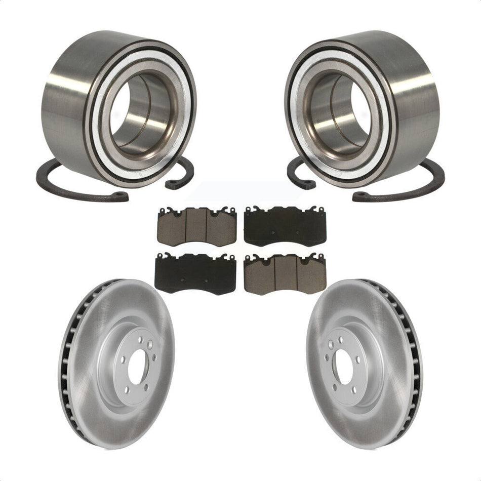 Front Wheel Bearing With Coated Disc Brake Rotors And Ceramic Pads Kit For Land Rover Range Sport KBB-118269