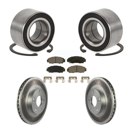 Front Wheel Bearing Coated Disc Brake Rotors And Ceramic Pads Kit For Honda Accord KBB-118322