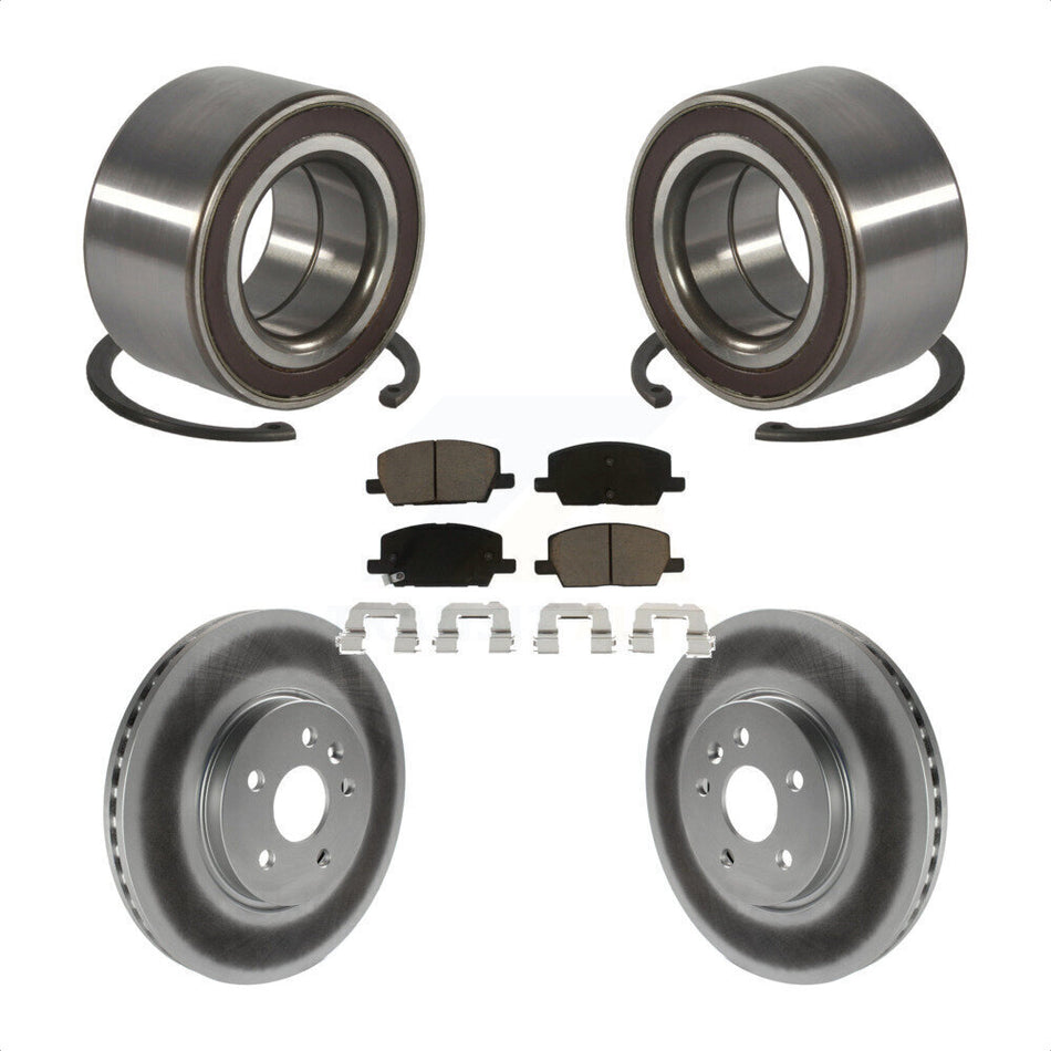 Front Wheel Bearing With Coated Disc Brake Rotors And Ceramic Pads Kit For Chevrolet Trax Buick Encore KBB-118370