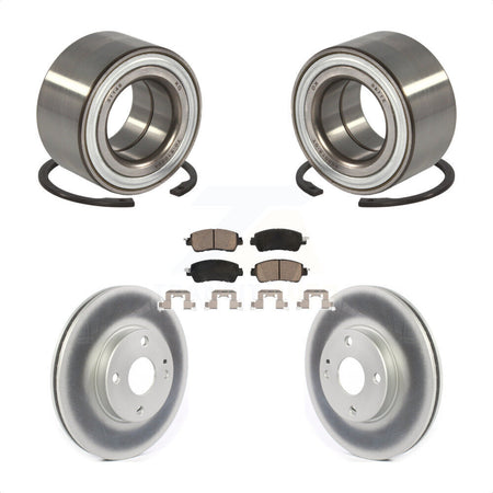Front Wheel Bearing Coated Disc Brake Rotors And Ceramic Pads Kit For Toyota Yaris iA KBB-118425