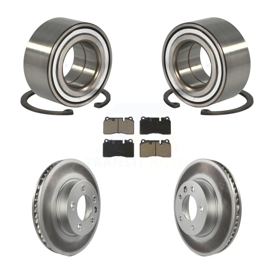 Front Wheel Bearing Coated Disc Brake Rotors And Ceramic Pads Kit For Volkswagen Touareg KBB-118429