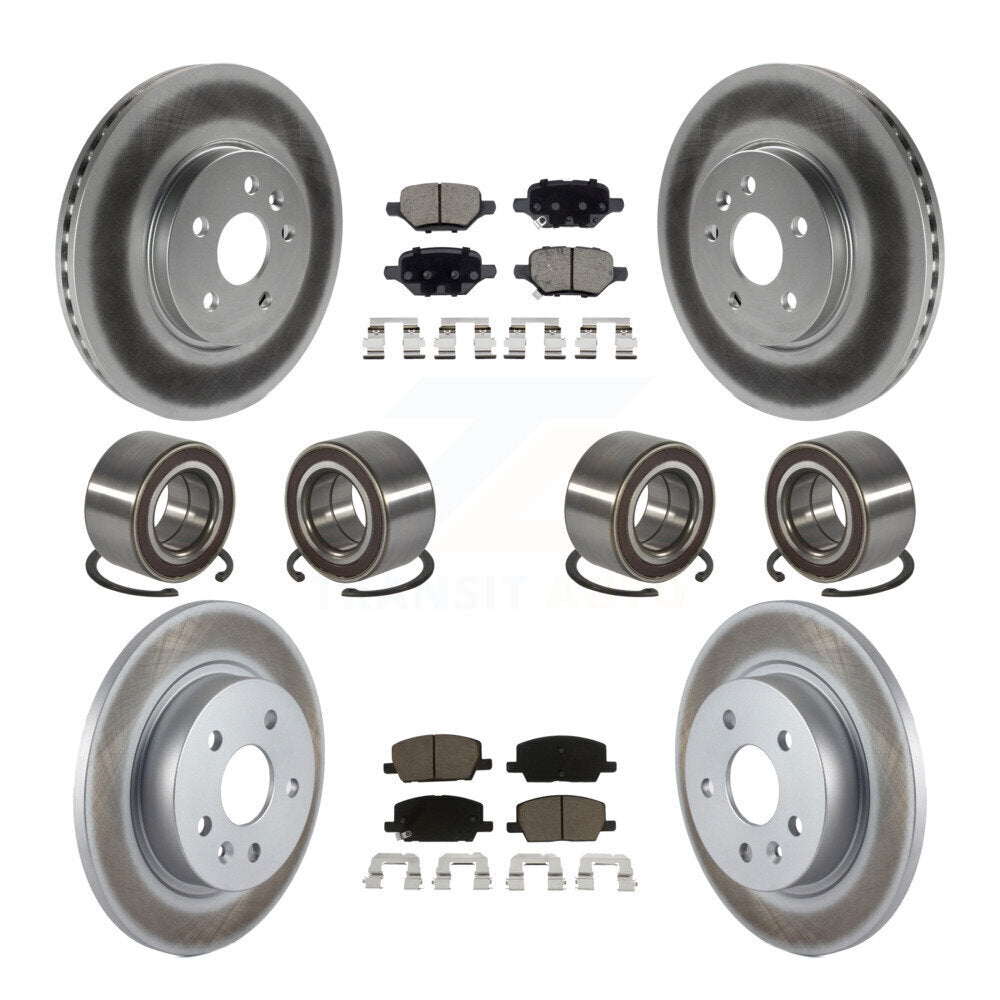 Front Rear Bearing Coated Brake Rotor Pads Kit (10Pc) For Buick Encore Chevrolet Trax AWD KBB-118491