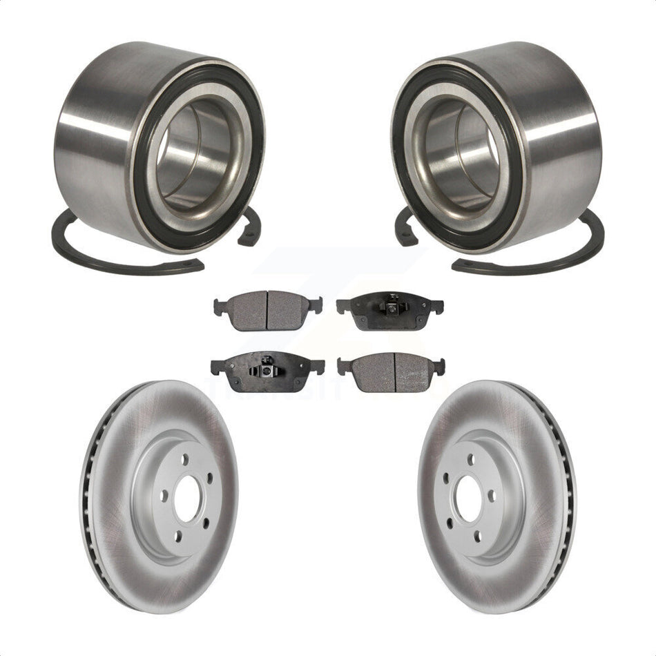Front Wheel Bearing Coated Disc Brake Rotors And Pads Kit For Ford Transit Connect KBB-118504