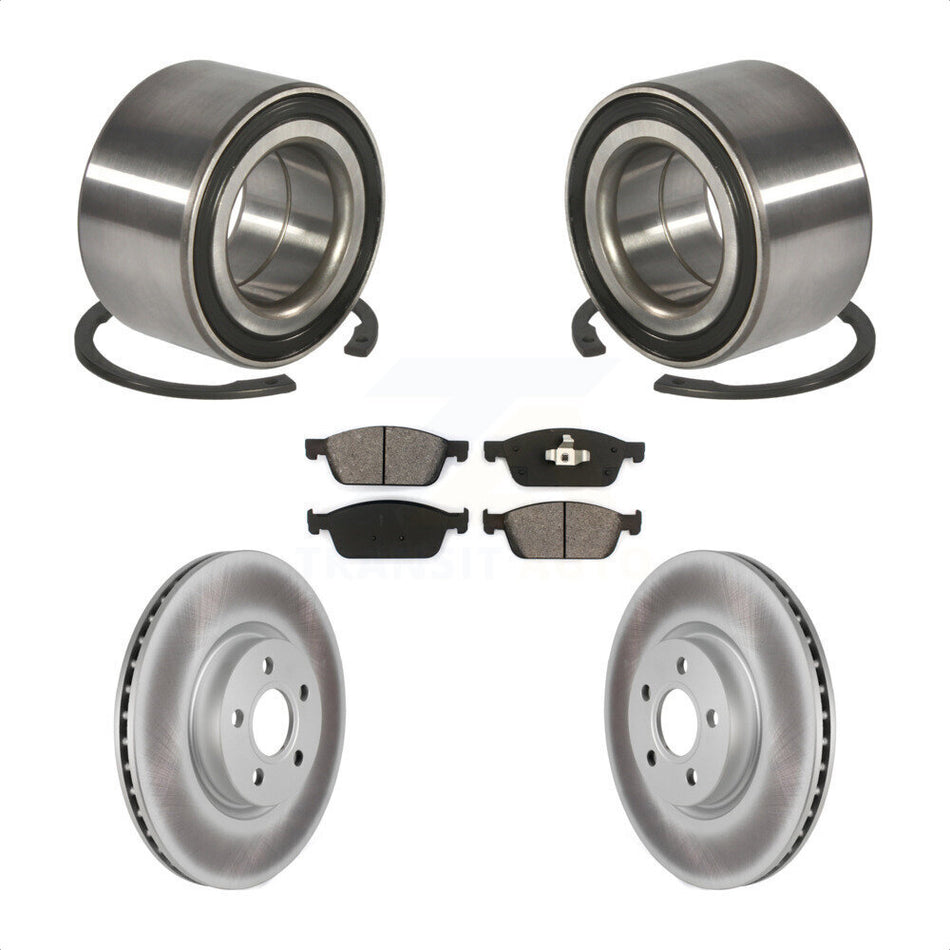 Front Wheel Bearing Coated Disc Brake Rotors And Pads Kit For Ford Transit Connect KBB-118527