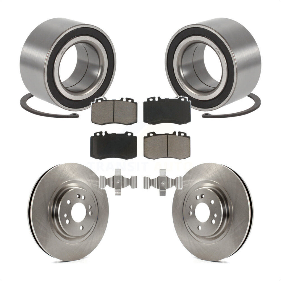 Front Wheel Bearing With Disc Brake Rotors And Ceramic Pads Kit For Mercedes-Benz ML500 ML430 ML55 AMG KBB-118564
