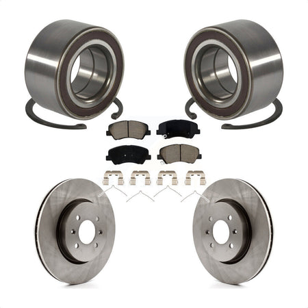 Front Wheel Bearing Disc Brake Rotors And Ceramic Pads Kit For Kia Rio Hyundai Accent KBB-118570