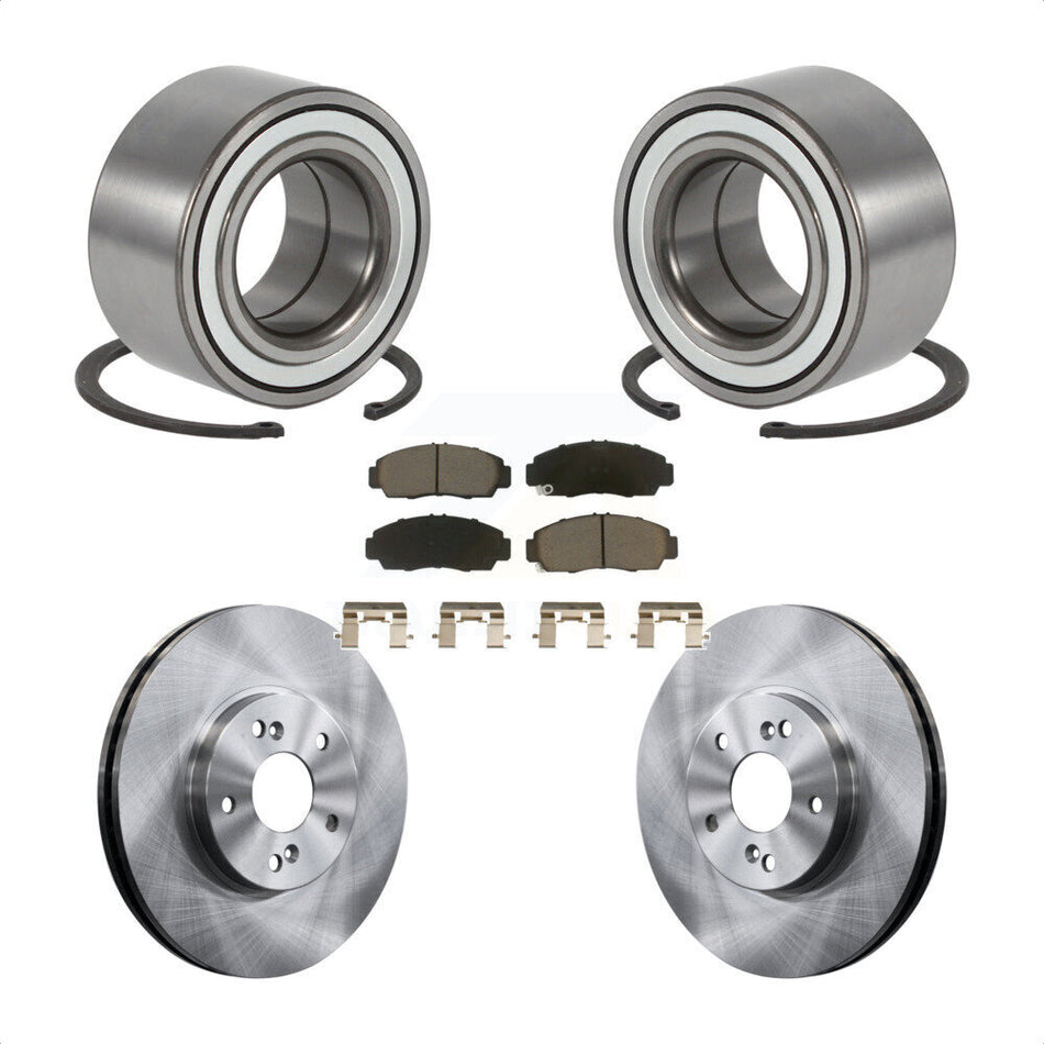Front Wheel Bearing With Disc Brake Rotors And Ceramic Pads Kit For Acura TL CL KBB-118573