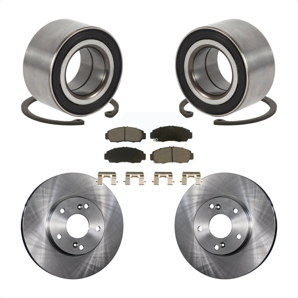 Front Wheel Bearing Brake Rotor Pads Kit For Honda Accord With 282mm Diameter KBB-118577