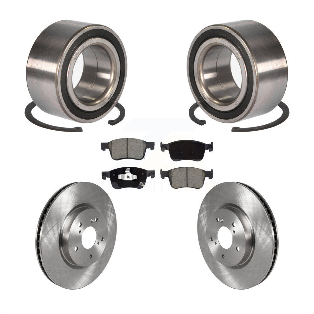 Front Wheel Bearing Disc Brake Rotors And Ceramic Pads Kit For Honda Accord KBB-118582