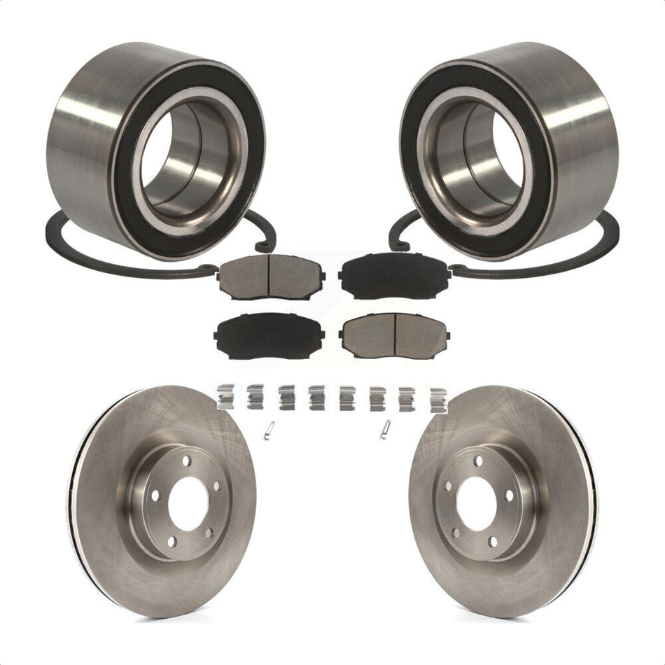 Front Wheel Bearing With Disc Brake Rotors And Ceramic Pads Kit For Ford Edge Lincoln MKX KBB-118602