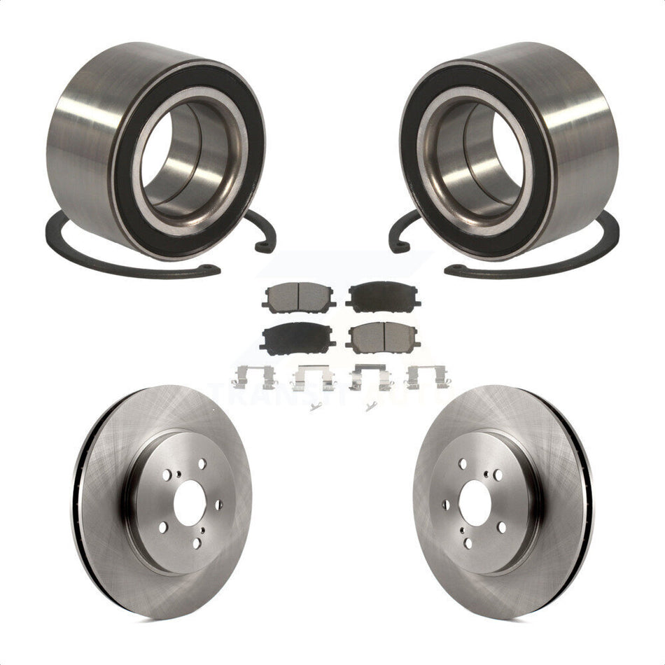 Front Wheel Bearing With Disc Brake Rotors And Ceramic Pads Kit For Lexus Toyota Highlander RX350 RX330 RX400h KBB-118605