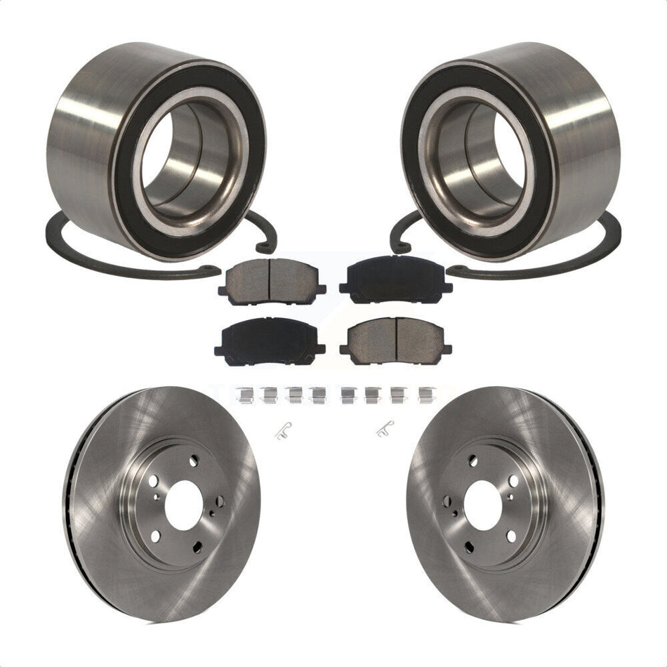 Front Wheel Bearing With Disc Brake Rotors And Ceramic Pads Kit For Toyota Highlander KBB-118606