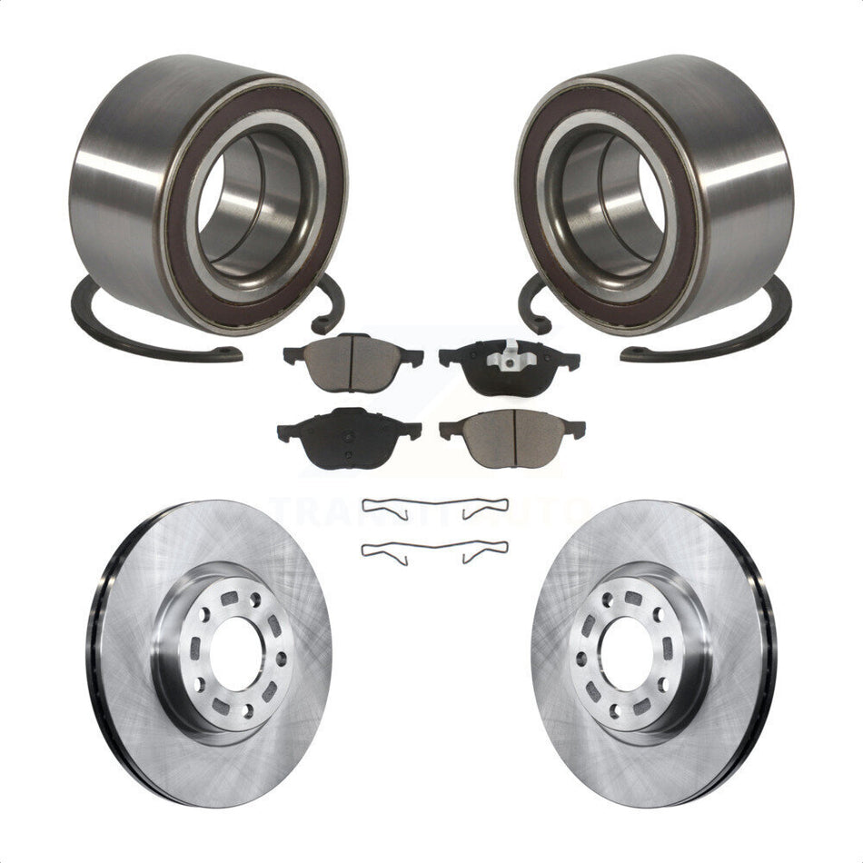 Front Wheel Bearing With Disc Brake Rotors And Ceramic Pads Kit For Mazda 3 5 Sport KBB-118607