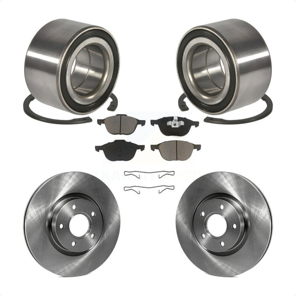 Front Wheel Bearing With Disc Brake Rotors And Ceramic Pads Kit For Ford Escape C-Max KBB-118613
