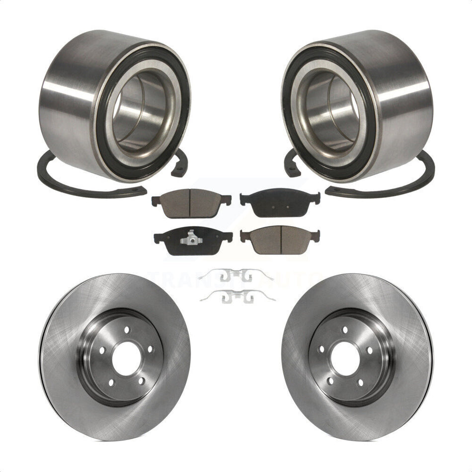 Front Wheel Bearing With Disc Brake Rotors And Ceramic Pads Kit For Ford Focus ST KBB-118617