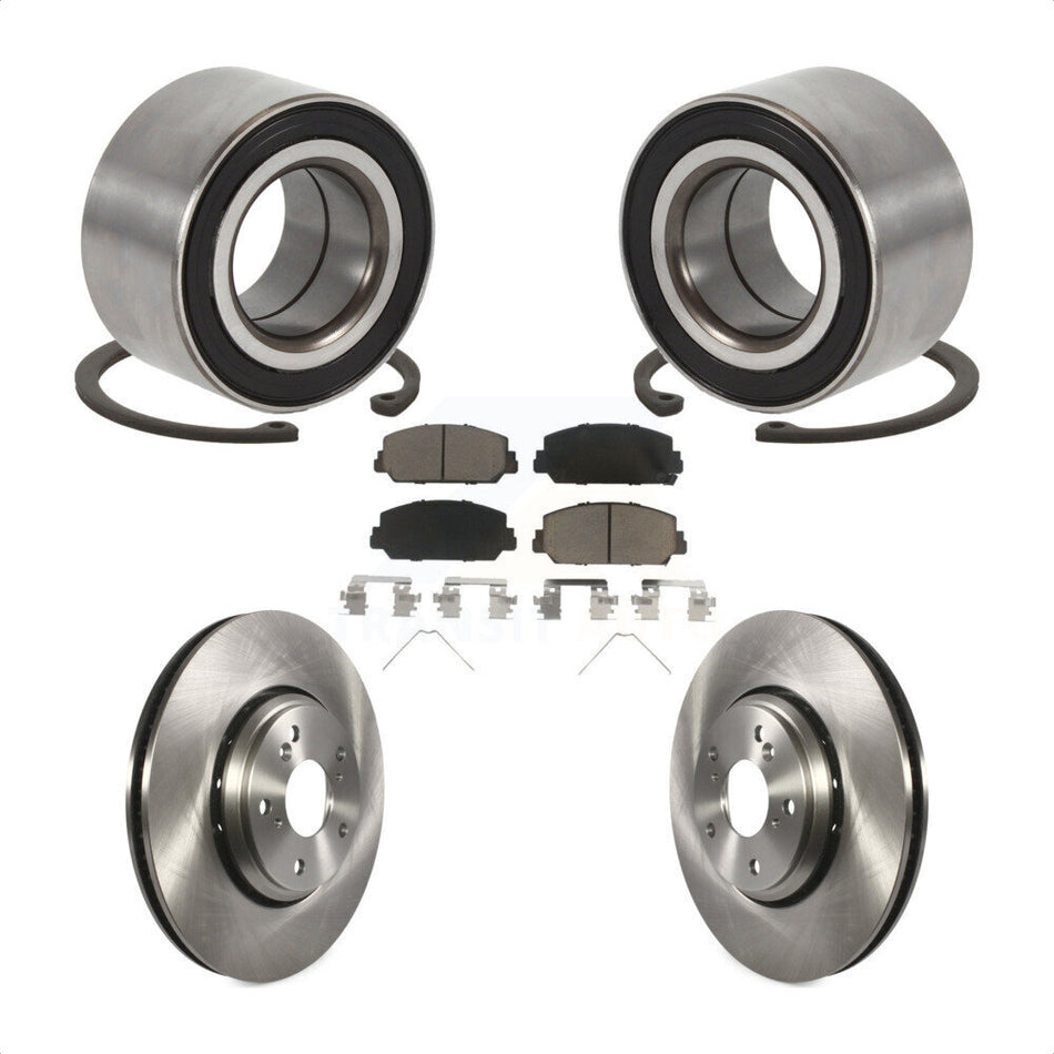Front Wheel Bearing With Disc Brake Rotors And Ceramic Pads Kit For Honda Civic Acura ILX KBB-118651