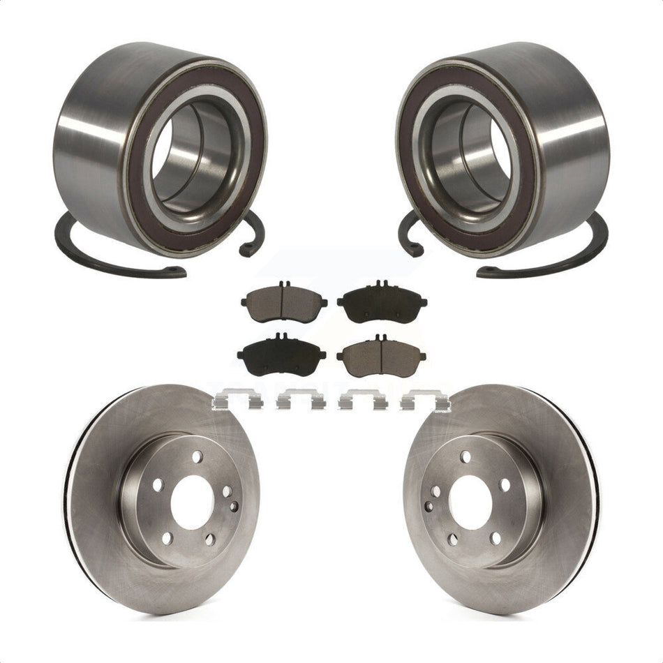 Front Wheel Bearing With Disc Brake Rotors And Ceramic Pads Kit For Mercedes-Benz C300 KBB-118693