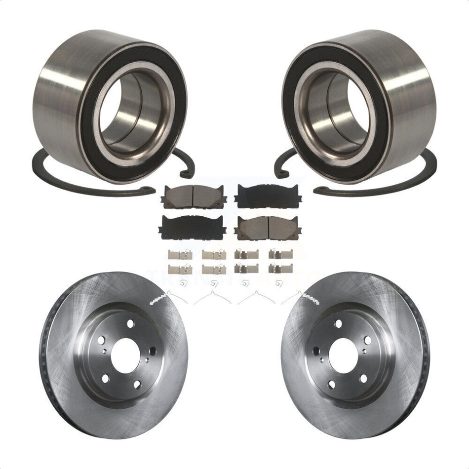 Front Wheel Bearing With Disc Brake Rotors And Ceramic Pads Kit For Toyota Camry Lexus ES350 Avalon ES300h KBB-118698