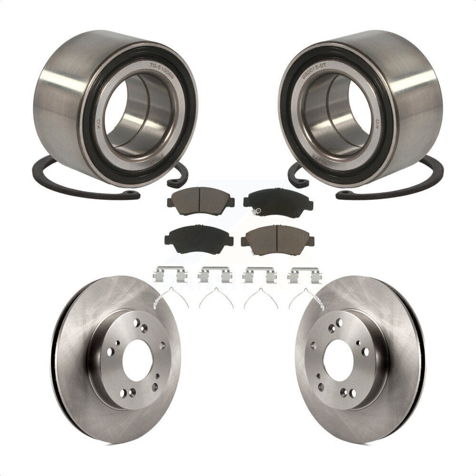 Front Wheel Bearing With Disc Brake Rotors And Ceramic Pads Kit For Honda Civic Acura ILX KBB-118738