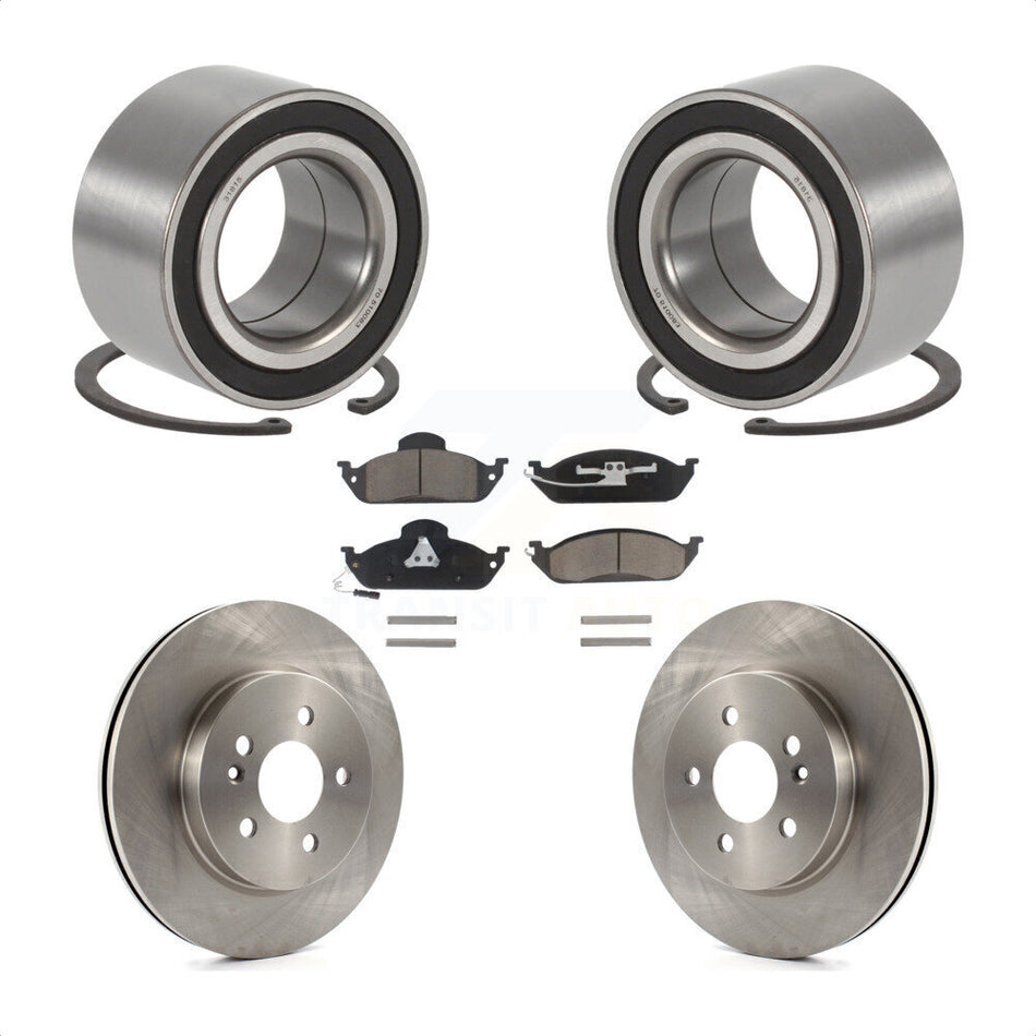 Front Wheel Bearing With Disc Brake Rotors And Ceramic Pads Kit For Mercedes-Benz ML320 ML350 ML430 KBB-118756