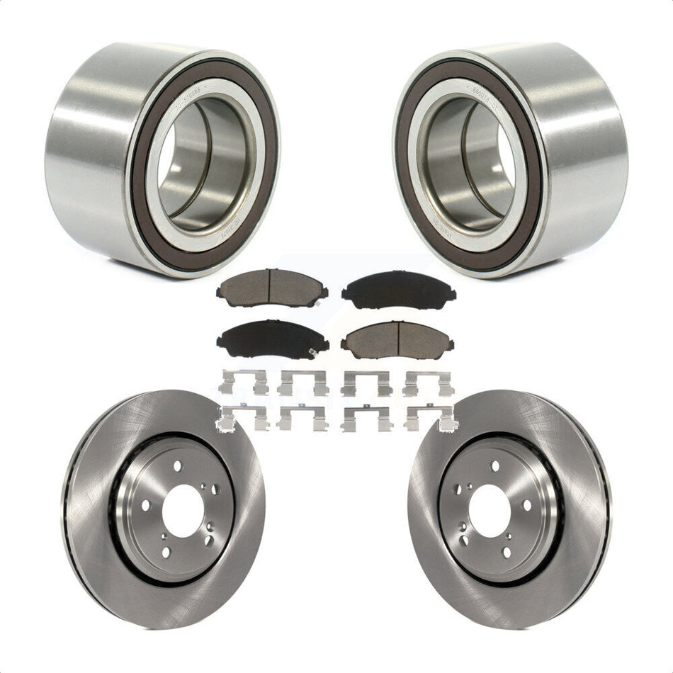 Front Wheel Bearing With Disc Brake Rotors And Ceramic Pads Kit For 2017-2019 Honda Ridgeline KBB-118768