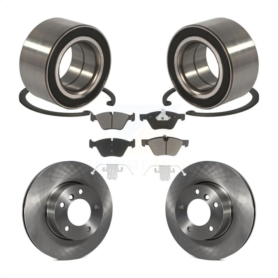 Front Wheel Bearing With Disc Brake Rotors And Ceramic Pads Kit For BMW 328xi 325xi KBB-118773