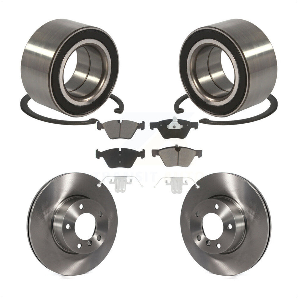 Front Wheel Bearing With Disc Brake Rotors And Ceramic Pads Kit For 2008 BMW 328xi To 08 07 KBB-118775
