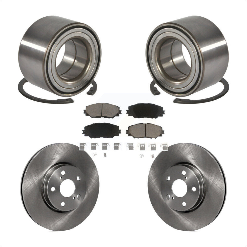 Front Wheel Bearing With Disc Brake Rotors And Ceramic Pads Kit For Toyota Corolla Matrix Pontiac Vibe KBB-118782