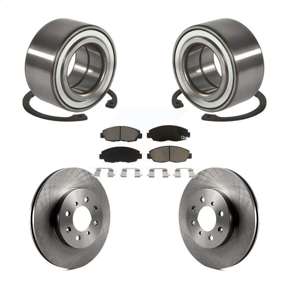 Front Wheel Bearing With Disc Brake Rotors And Ceramic Pads Kit For Honda Civic Acura EL KBB-118787