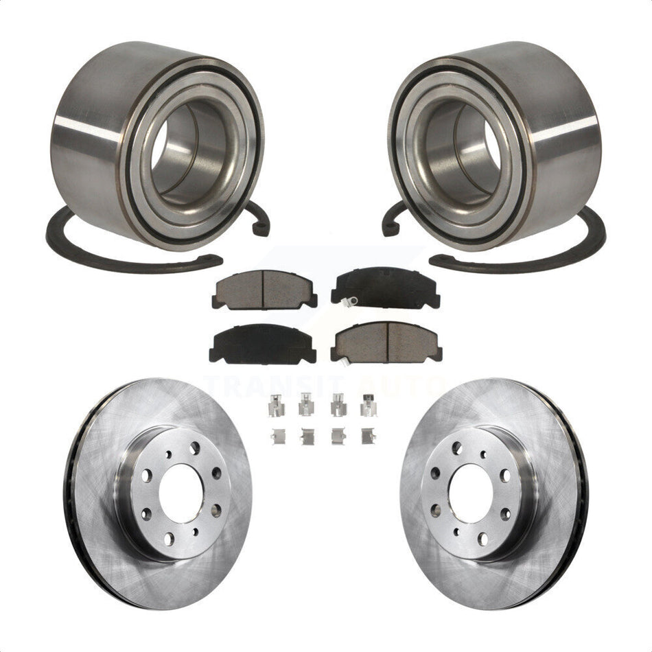 Front Wheel Bearing With Disc Brake Rotors And Ceramic Pads Kit For Honda Civic del Sol KBB-118789