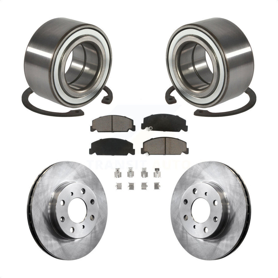 Front Wheel Bearing With Disc Brake Rotors And Ceramic Pads Kit For Honda Civic KBB-118790